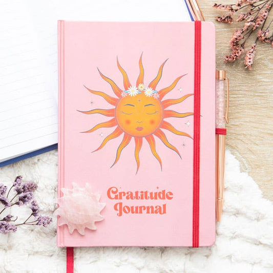 The Sun - Gratitude Journal with Rose Quartz Pen