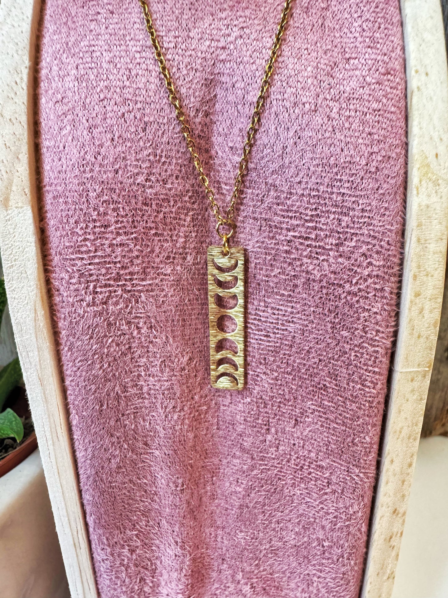 Lunar Cycle Drop Necklace