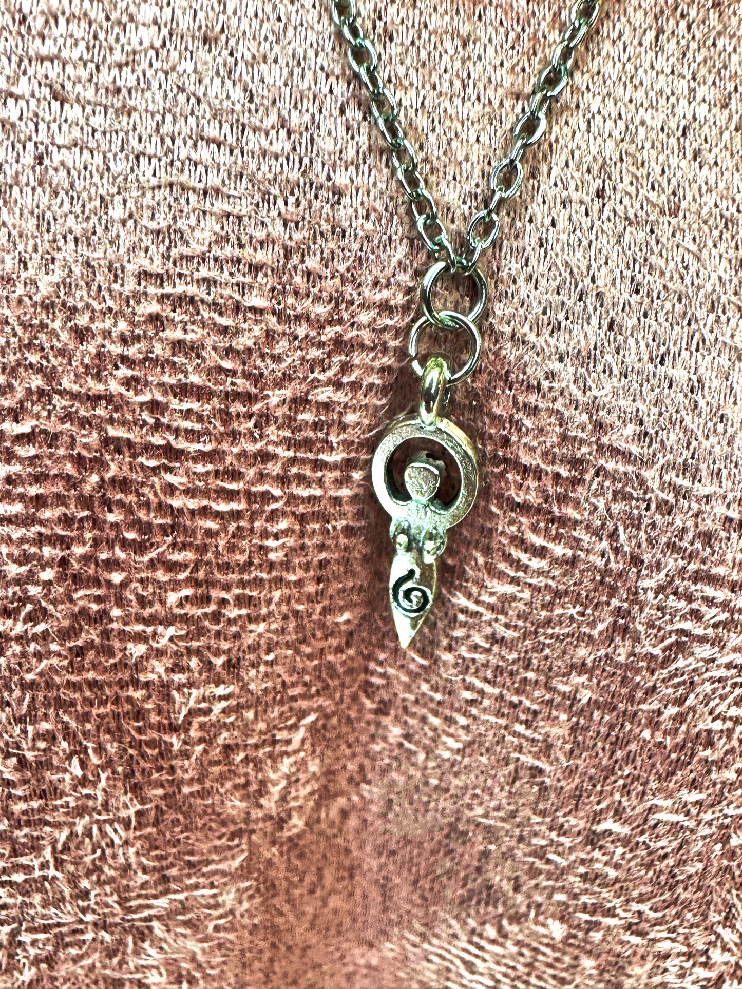 Tiny Gaia Goddess necklace