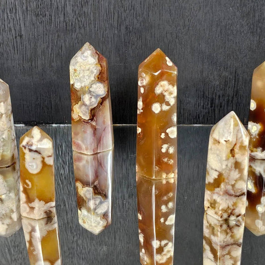 Flower Agate Crystal Tower