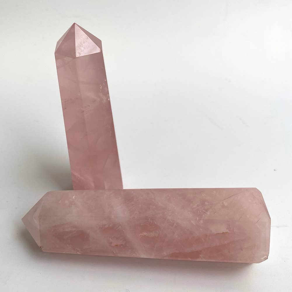 Rose Quartz Obelisk Tower, 8-10cm