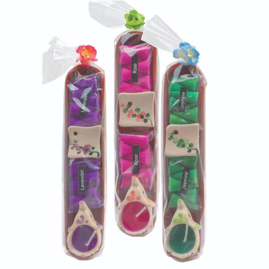 Elephant Candle & Incense Tray Gift Set