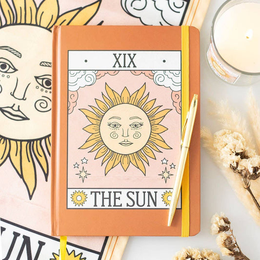 The Sun Vintage Tarot Card A5 Journal/Notebook