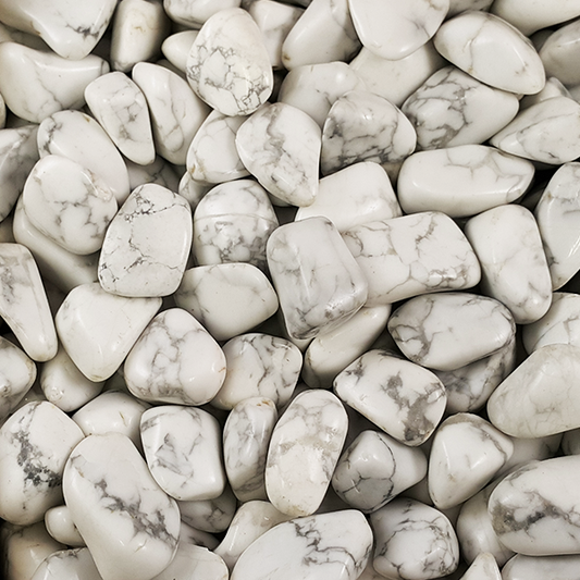 White Howlite tumble stone