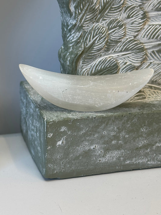 Selenite Crescent Moon