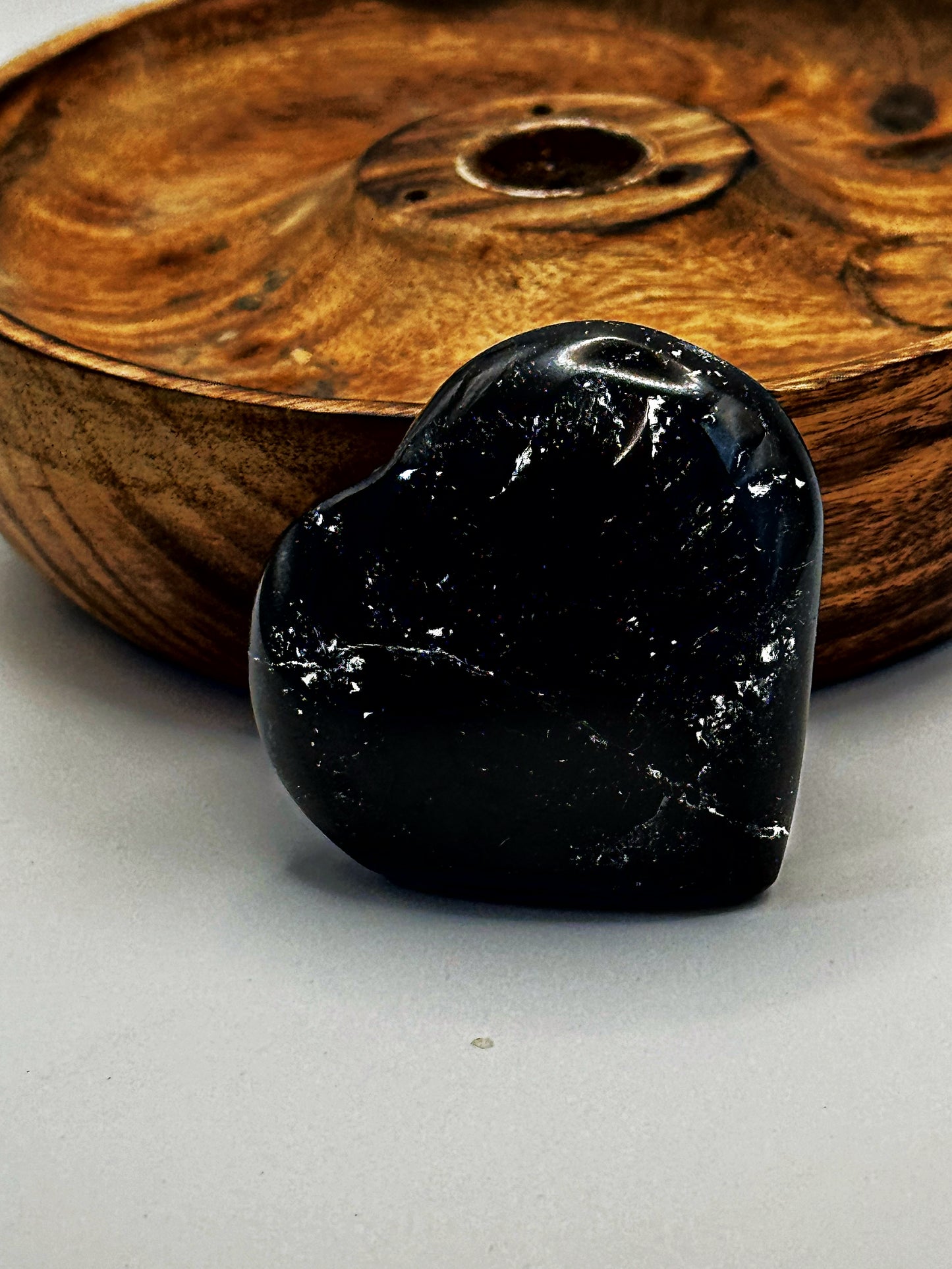 Black Tourmaline Crystal Heart- 5cm