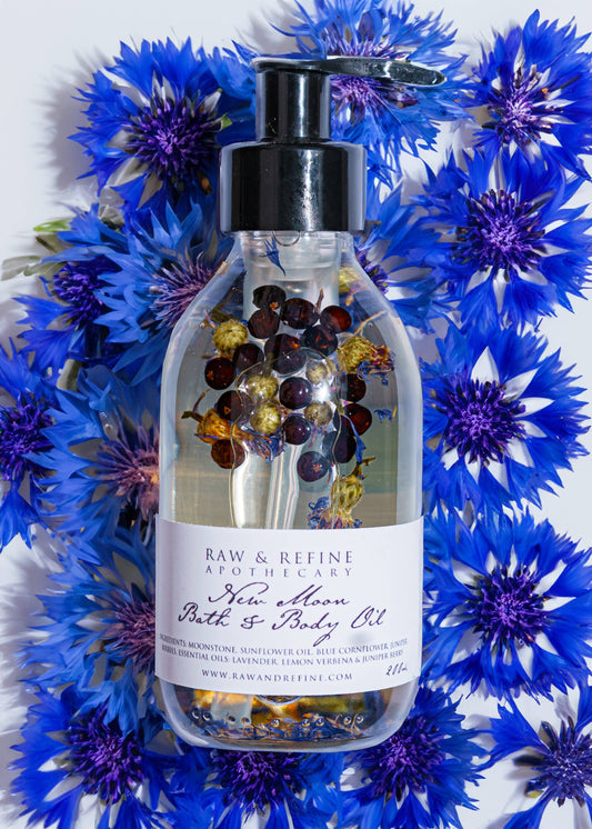 New Moon | Crystal Infused Bath & Body Botanical Oil