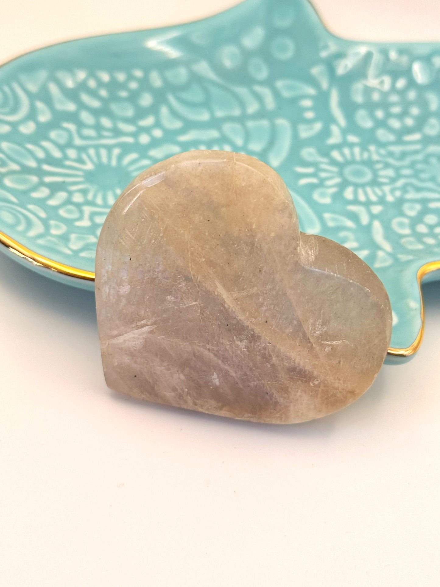 Moonstone Heart Carving