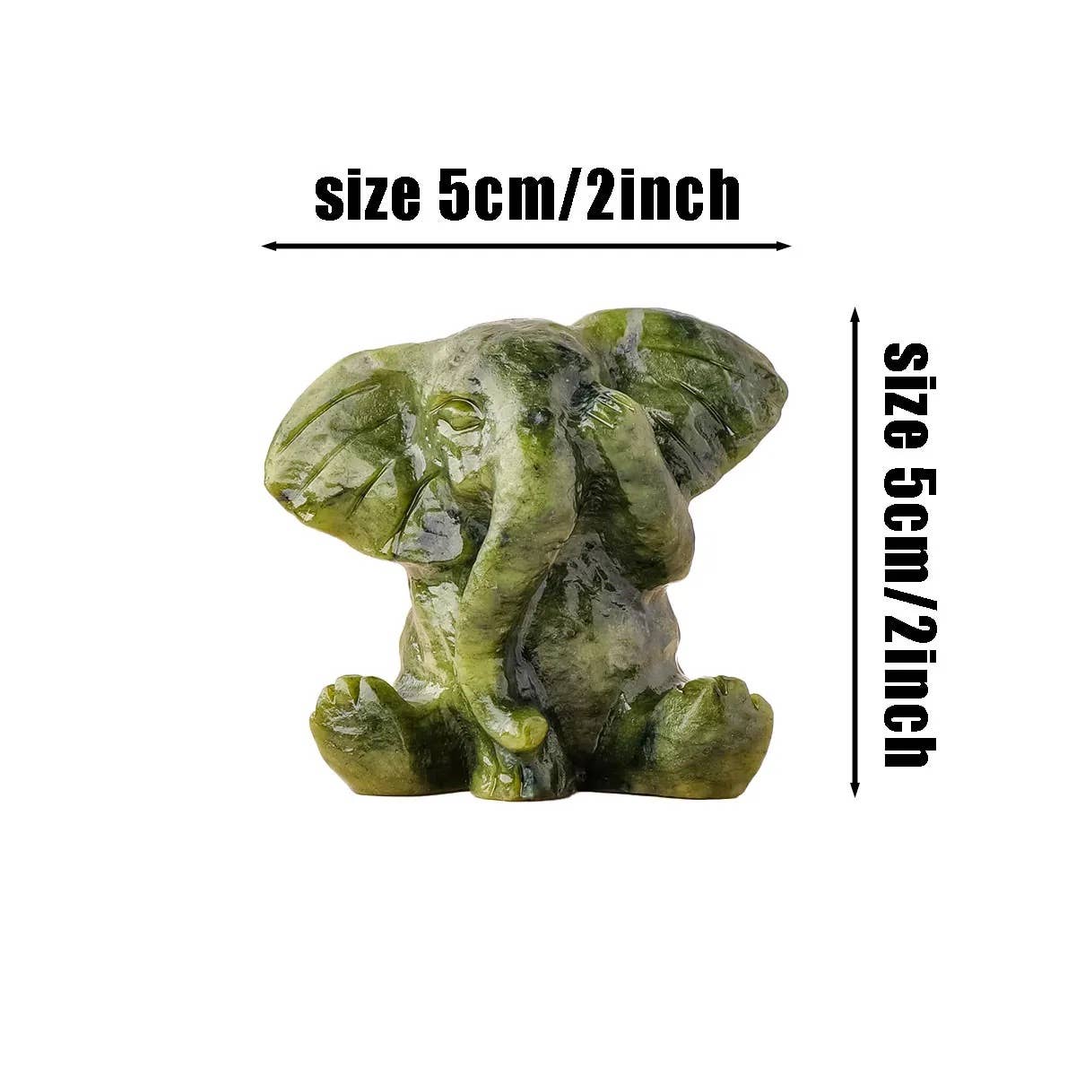 Green Jade Elephant Crystal carving