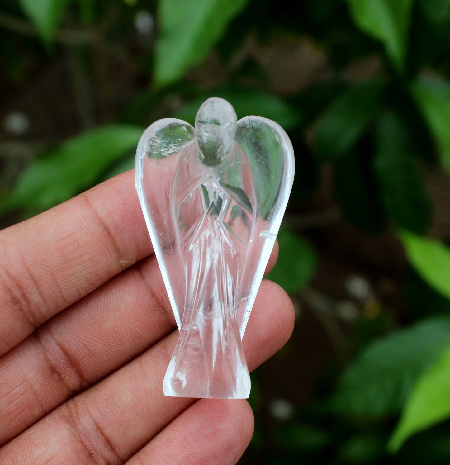 Natural Clear Quartz Angel Carving