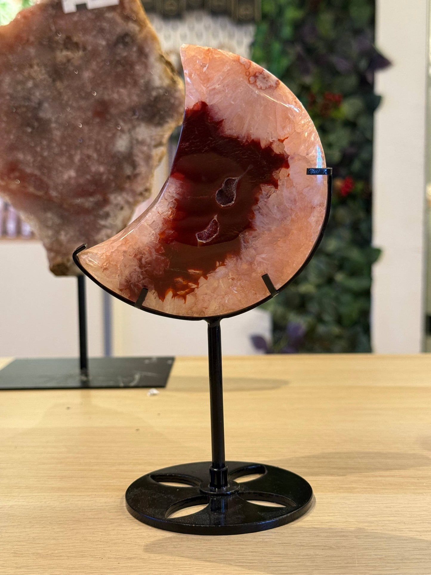 Carnelian Moon on Stand - 372g
