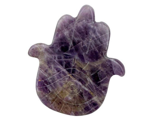 Amethyst Hamsa Hand Carving