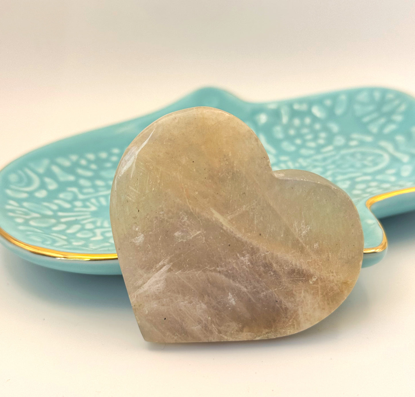 Moonstone Heart Carving