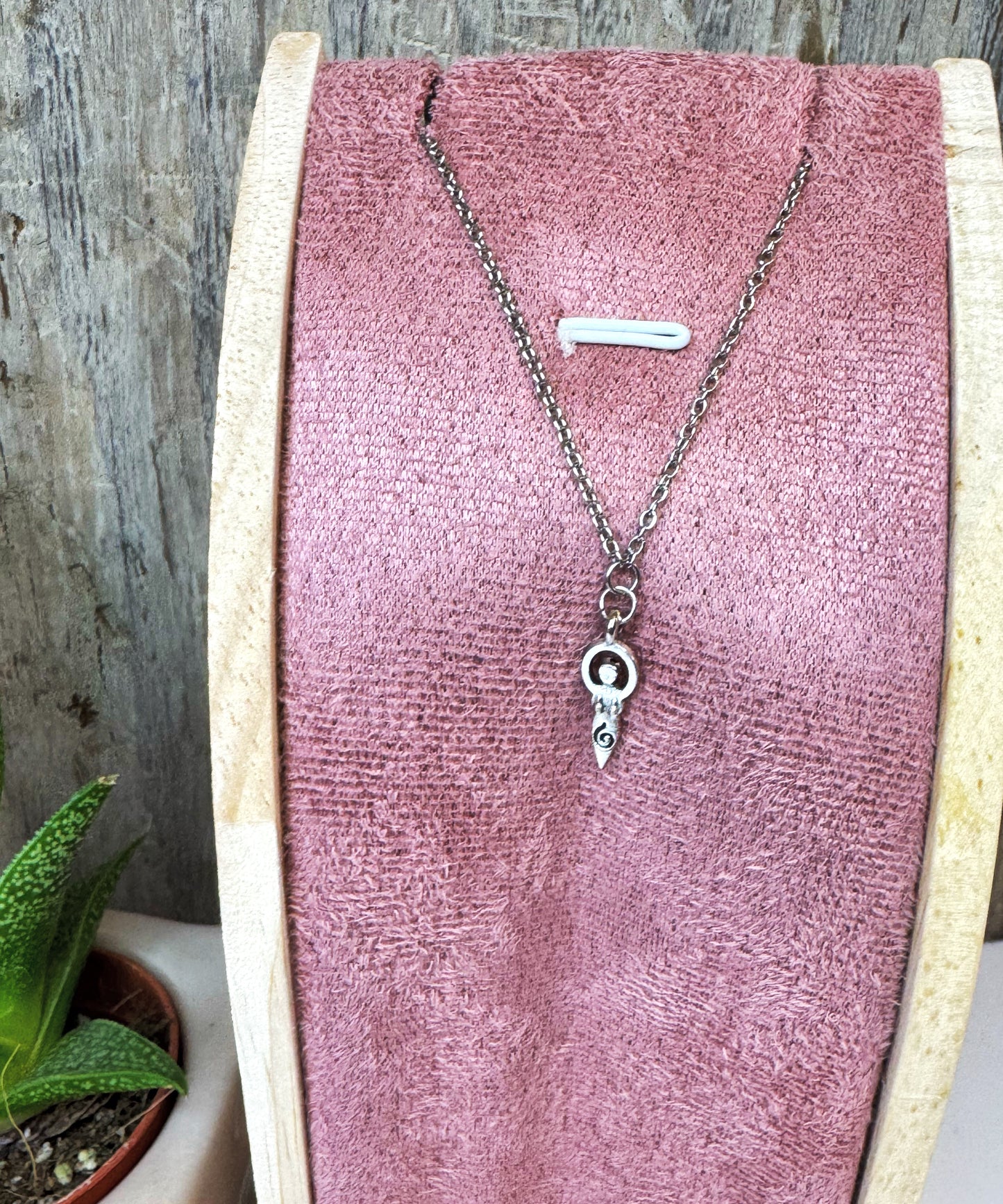 Tiny Gaia Goddess necklace