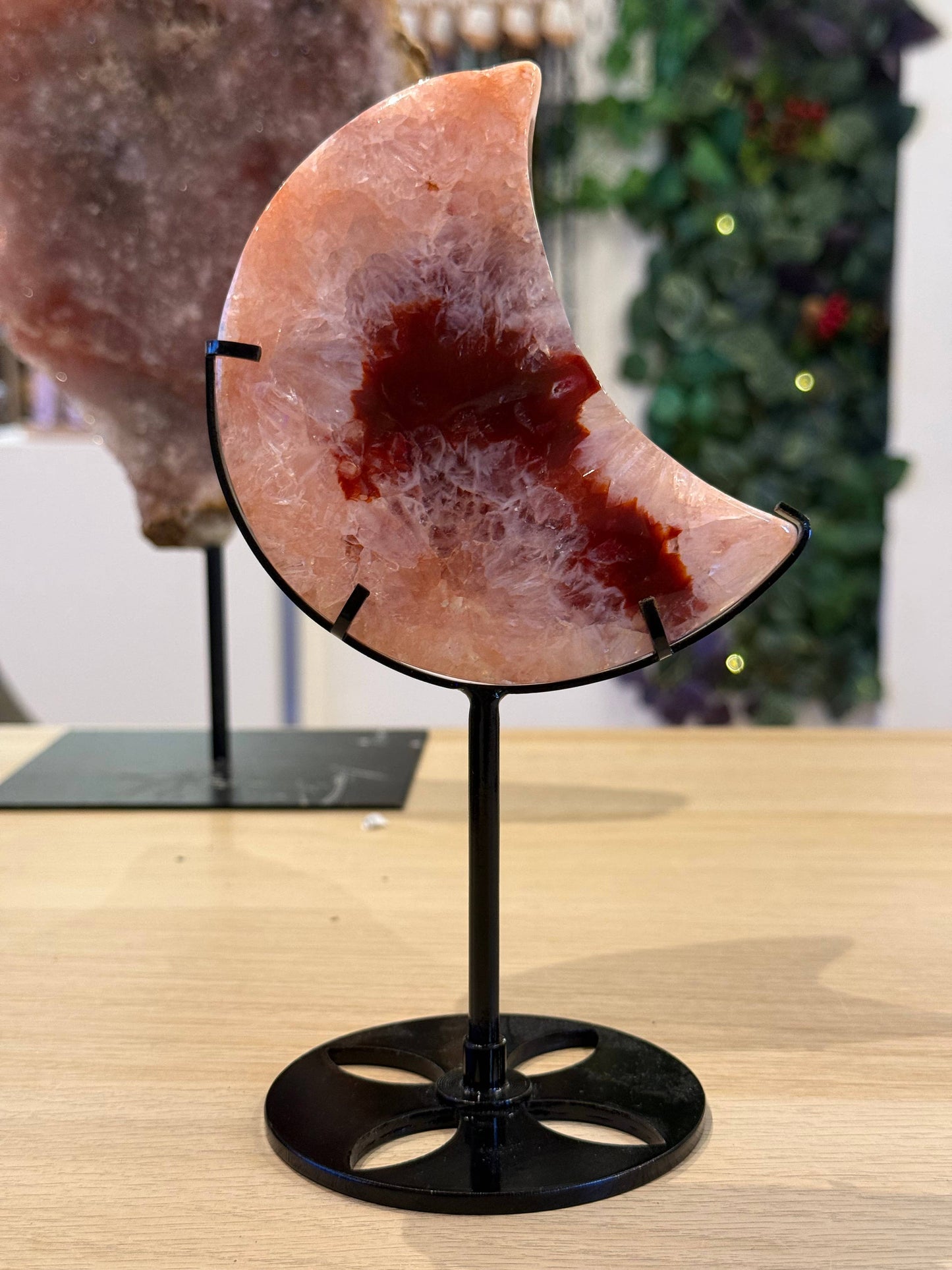 Carnelian Moon on Stand - 372g