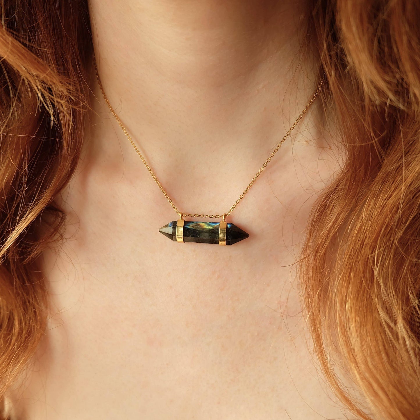 Labradorite T-Bar Gemstone Necklace