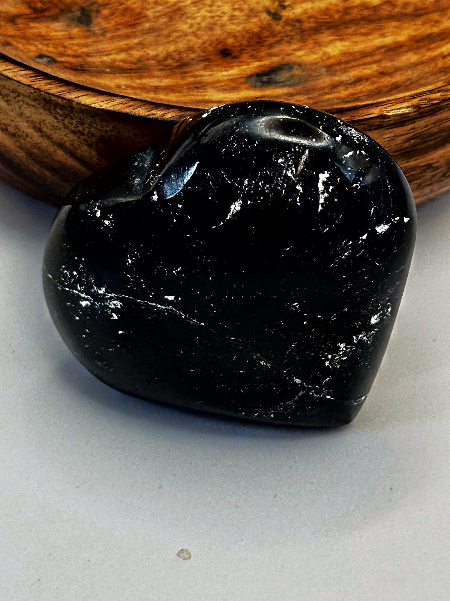Black Tourmaline Crystal Heart- 5cm
