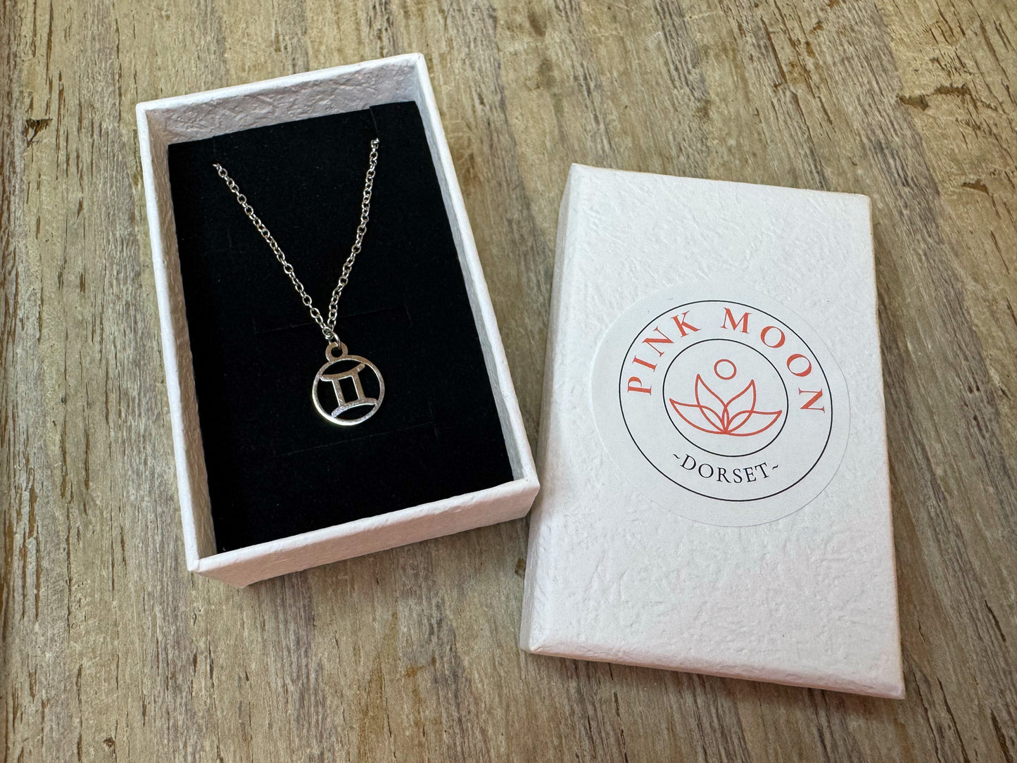 Gemini delicate pendant and chain