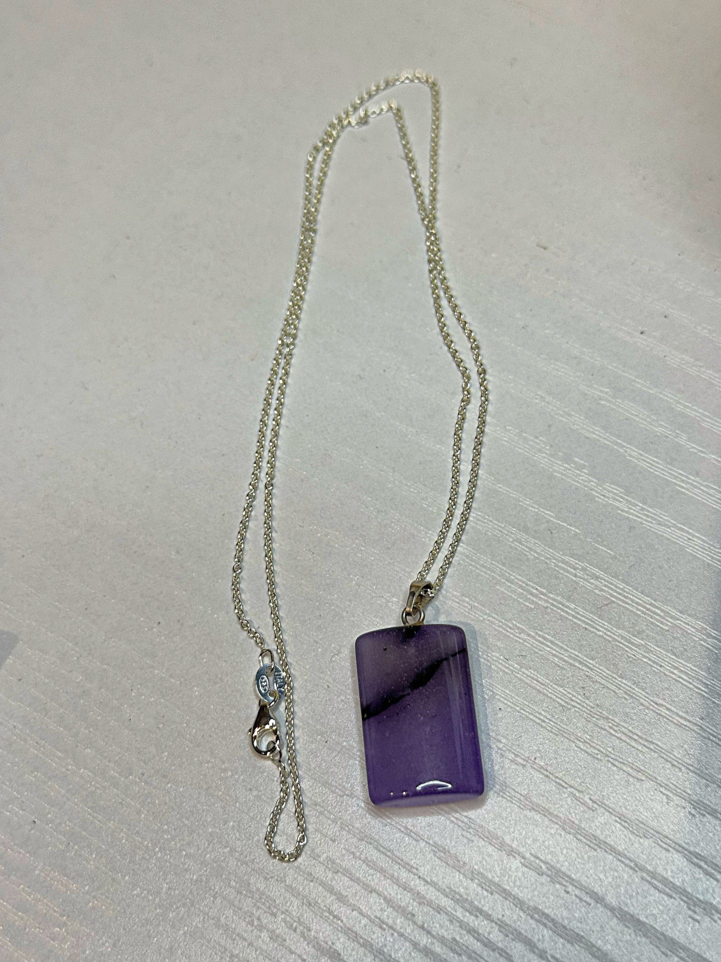 Coloured Crystal Pendant and Chain