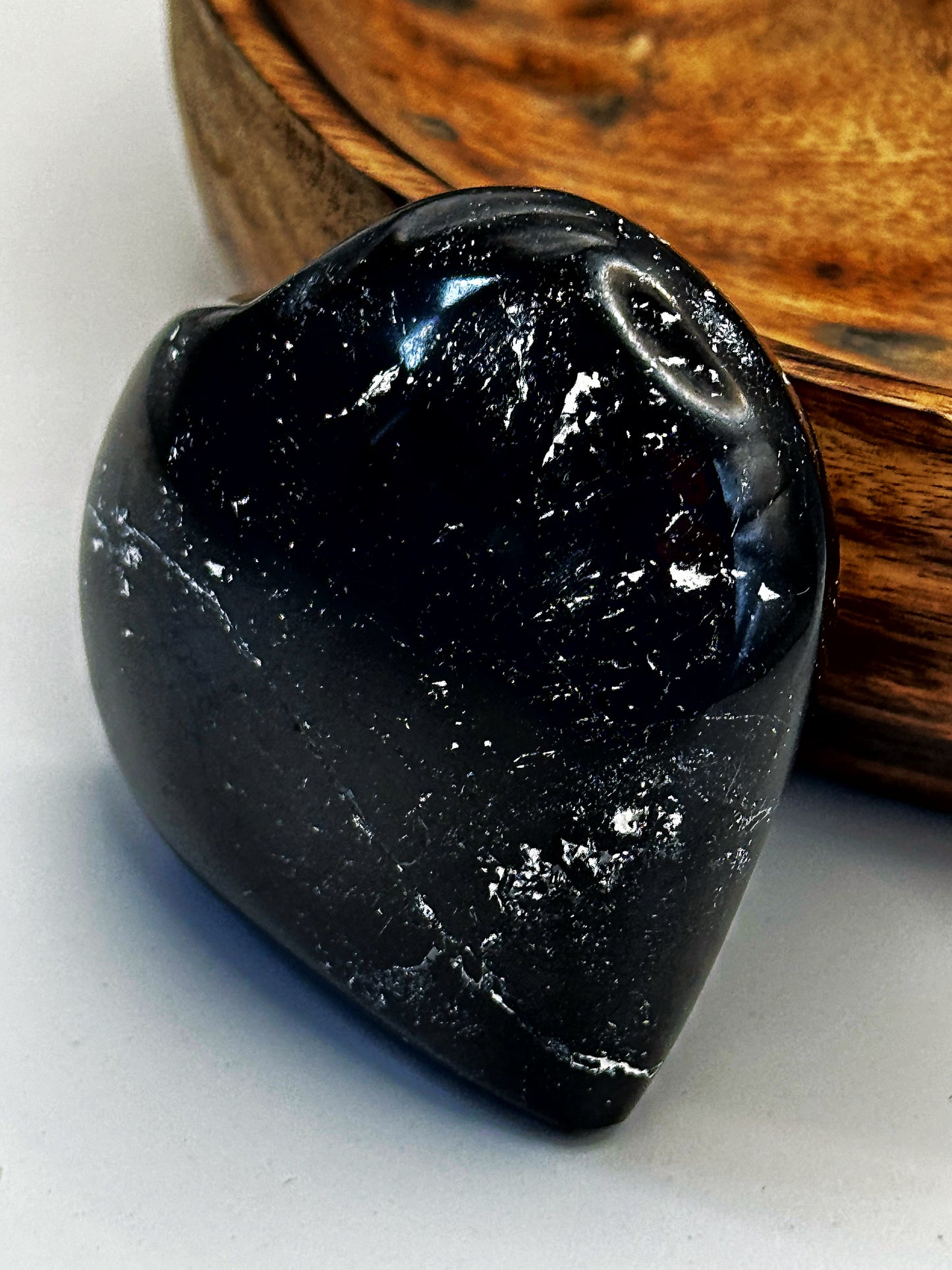 Black Tourmaline Crystal Heart- 5cm