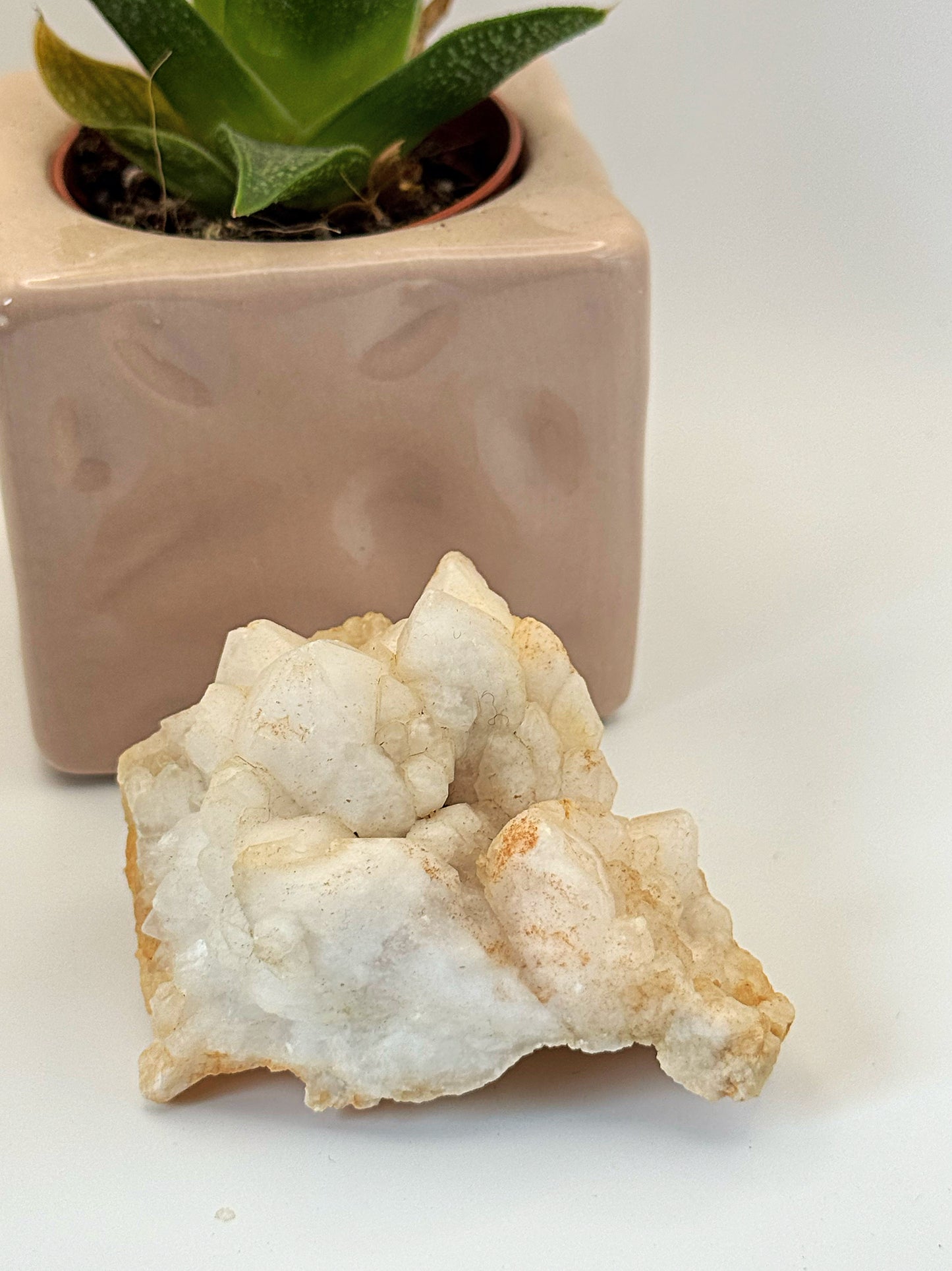 Sahara Snow Quartz Crystal Cluster