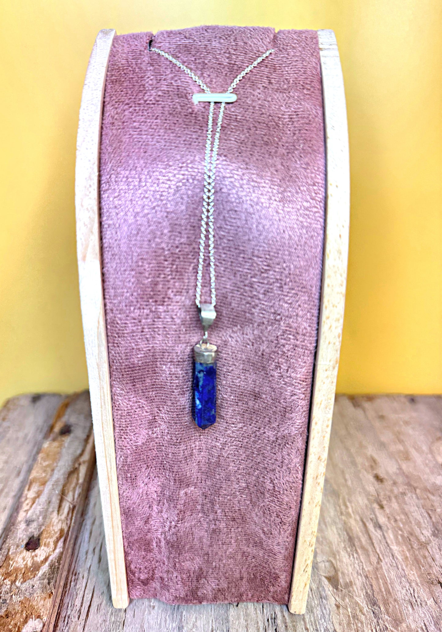 Lapis Lazuli drop pendant and chain
