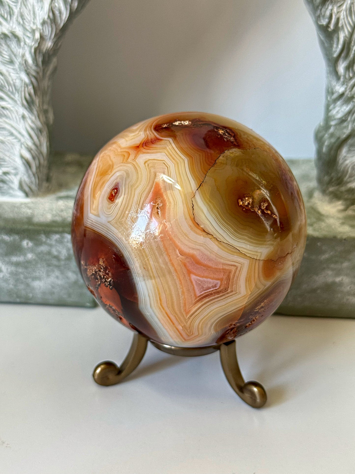 Carnelian Crystal Sphere