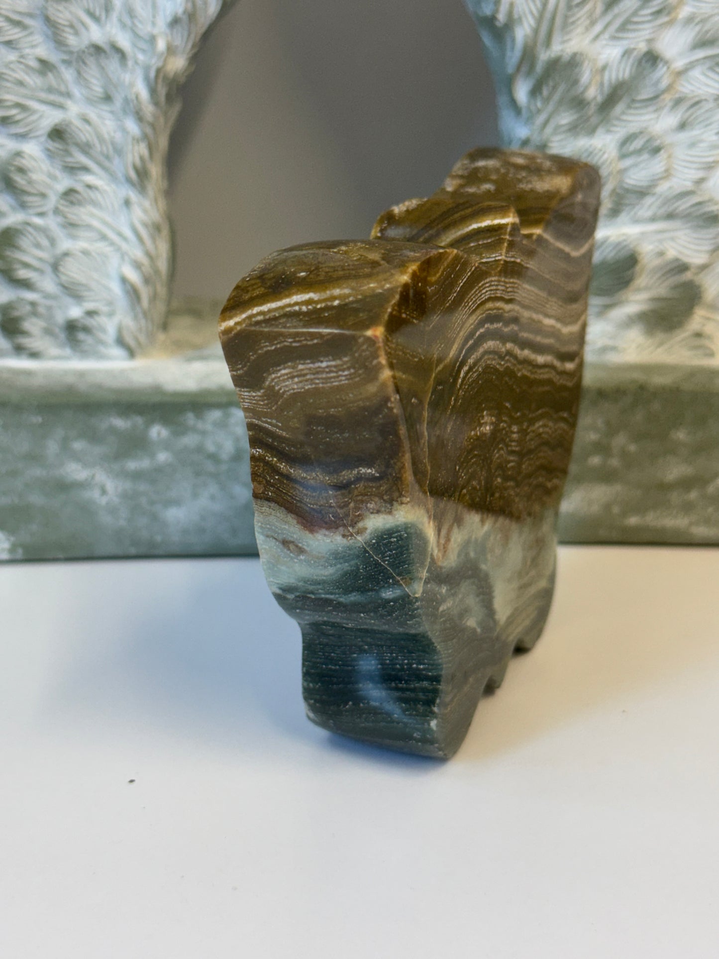 Ocean Jasper Crystal Butterfly Carving - A