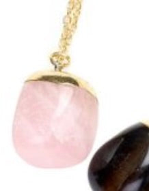 Gold Plated Tumblestone Necklace 18"