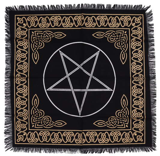 Esoteric Fringed Altar Cloth - Pentagon