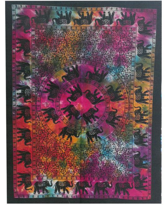 Cotton Wall Art - Elephant Mandala