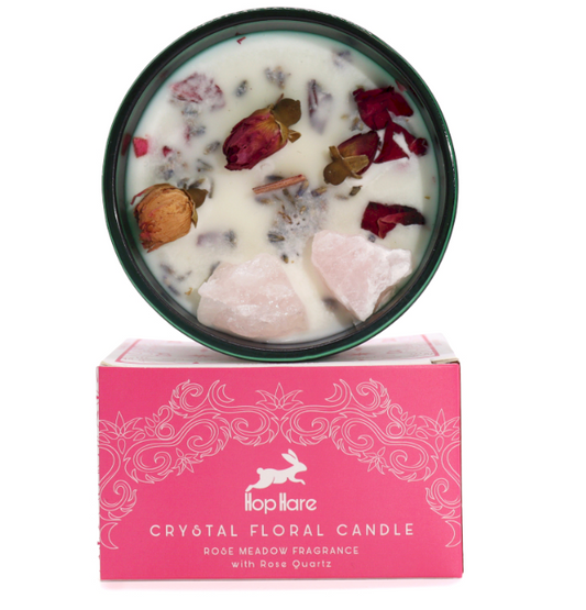 Hop Hare Crystal Magic Flower Candle - The Lovers