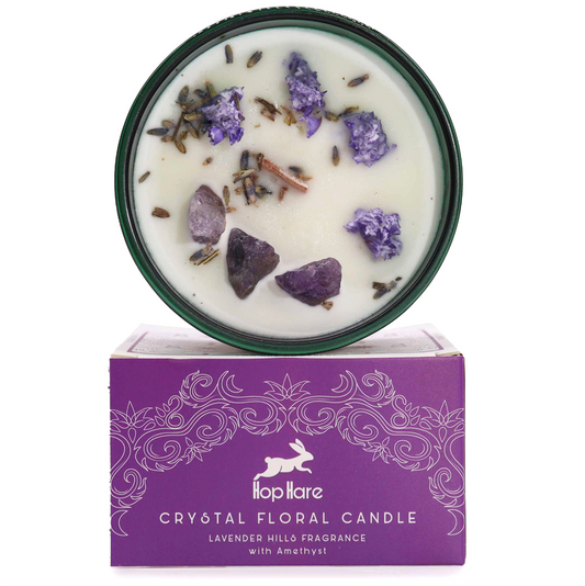 Hop Hare Crystal Magic Flower Candle - The Moon