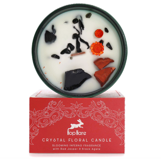 Hop Hare Crystal Magic Flower Candle - The Devil