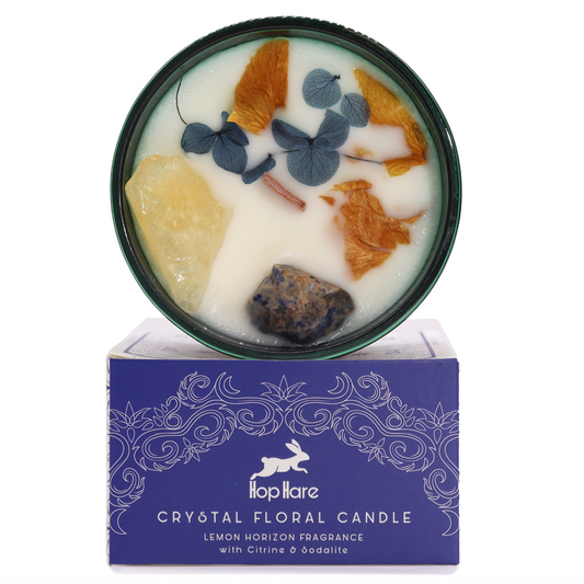 Hop Hare Crystal Magic Flower Candle - The Sun