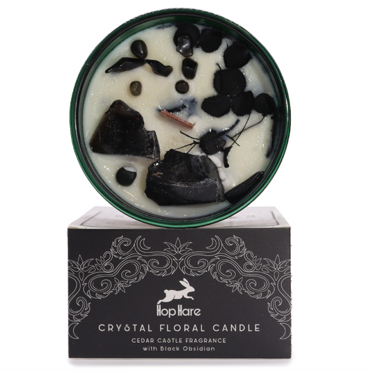 Hop Hare Crystal Magic Flower Candle - The Knight of Swords