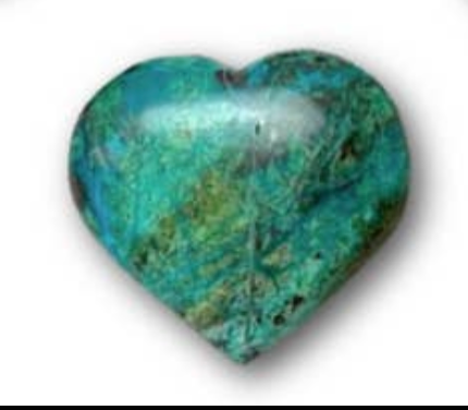 Chrysocolla Heart Carving