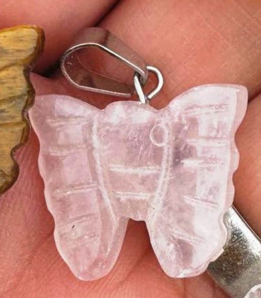 Crystal Butterfly pendant charm: 2cm