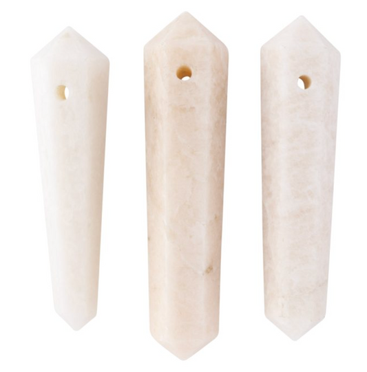 Pink Moonstone Double Terminated point pendant