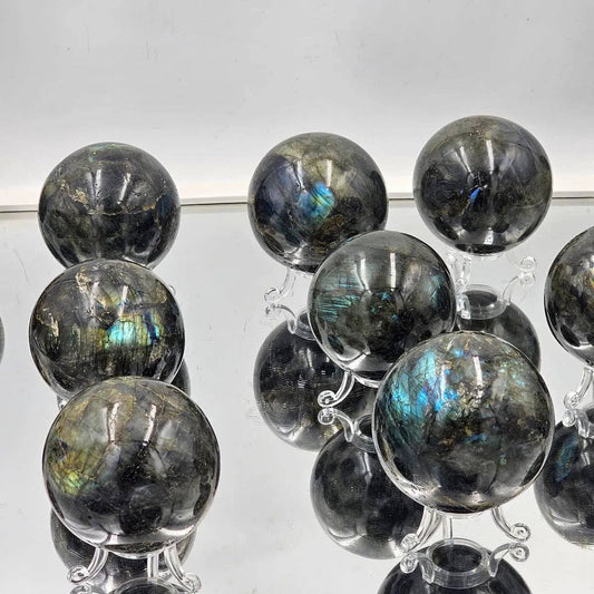 Large Labradorite Crystal Sphere- Stunning flash