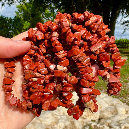 Red Jasper Crystal stretch bracelet