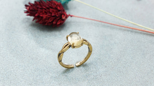Citrine Crystal Stone Ring