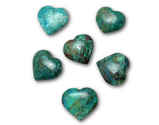 Chrysocolla Heart Carving