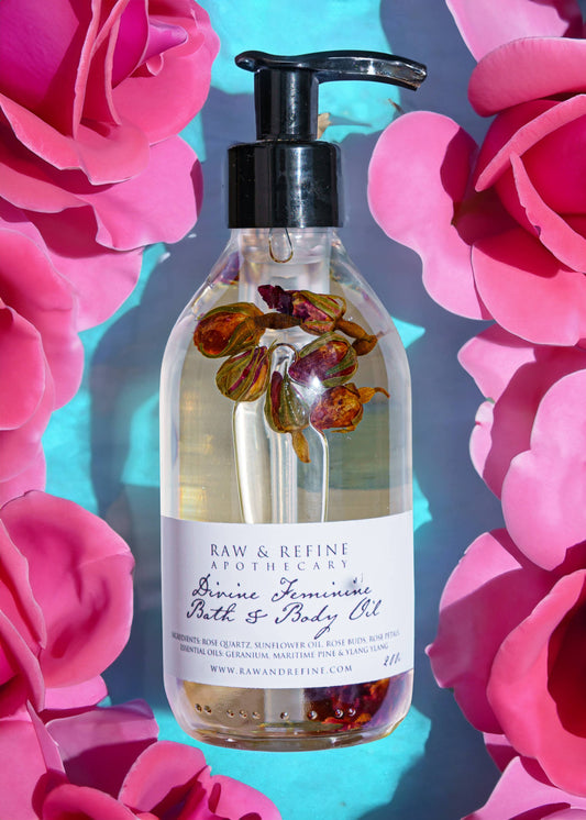 Divine Feminine | Crystal Infused Bath & Body Botanical Oil