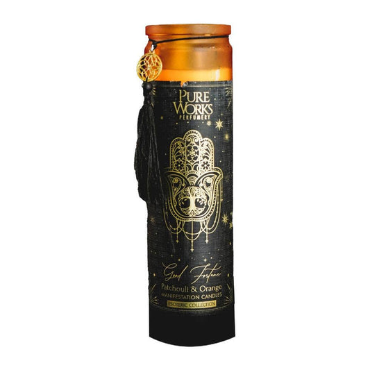Tall Jar Candle-Esoteric Good Fortune, Patchouli/Orange