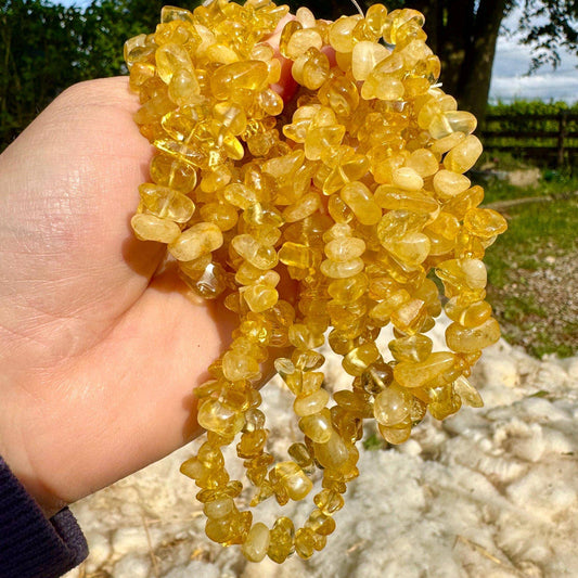 Citrine Crystal stretch bracelet