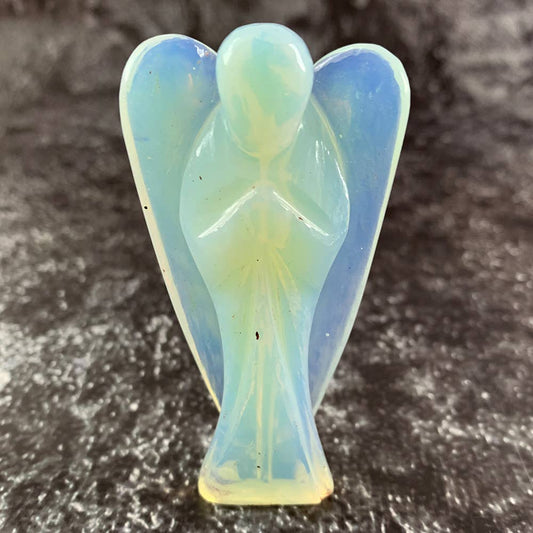 Opalite Angel carving, 7.5cm
