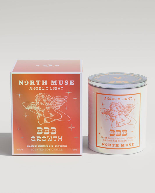 North Muse 333 Candle- Blood Orange & Citrine